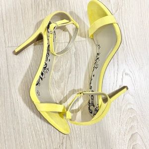 Yellow Sandal Strap Heels